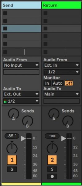 Ableton Outboard Effects with Direct outputs